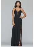 Faviana S10228 Sultry Plunge Chiffon Gown