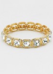 Gold Crystal Rhinestone Stretch Bracelet