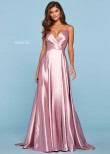 Sherri Hill 53299 Ruched Wrap Satin Gown