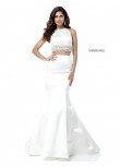 Sherri Hill 51581 Pearl Accented Satin Two Piece Gown