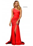 Sherri Hill 52902 Ruched One-Shoulder Gown